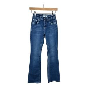 Y Jeans Los Angeles Womens Size 1/2 Boot Cut Embroidered Rhinestone‎ Y2K